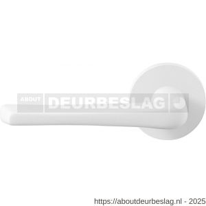 GPF Bouwbeslag ZwartWit GPF8232.62-00L/R Tiki deurkruk gatdeel op rond rozet 50x8 mm links-rechtswijzend wit - R21013979 - afbeelding 1