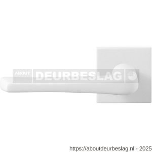 GPF Bouwbeslag ZwartWit GPF8232.62-02L Tiki deurkruk gatdeel op vierkant rozet 50x50x8 mm linkswijzend wit - R21013980 - afbeelding 1