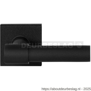 GPF Bouwbeslag ZwartWit GPF8234.61-02R Hipi Deux+ deurkruk gatdeel op vierkant rozet 50x50x8 mm rechtswijzend zwart - R21010298 - afbeelding 1