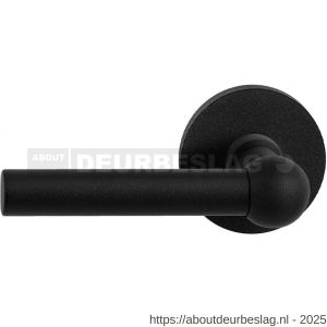 GPF Bouwbeslag ZwartWit GPF8235.61-00L/R Hipi deurkruk gatdeel op rond rozet 50x8 mm links-rechtswijzend zwart - R21010299 - afbeelding 1
