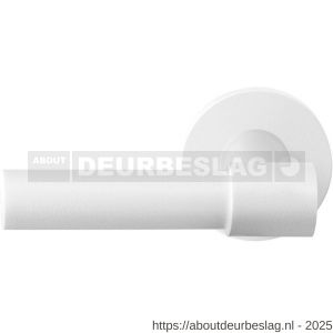 GPF Bouwbeslag ZwartWit GPF8236.62-00L/R Hipi Deux+ deurkruk gatdeel op rond rozet 50x8 mm links-rechtswijzend wit - R21013989 - afbeelding 1
