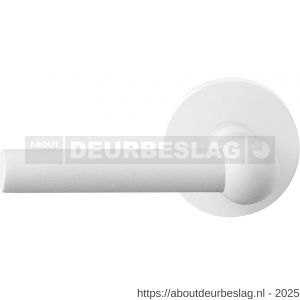 GPF Bouwbeslag ZwartWit GPF8237.62-00L/R Hipi deurkruk gatdeel op rond rozet 50x8 mm links-rechtswijzend wit - R21013994 - afbeelding 1