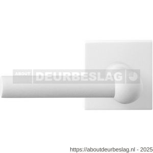 GPF Bouwbeslag ZwartWit GPF8237.62-02L Hipi deurkruk gatdeel op vierkant rozet 50x50x8 mm linkswijzend wit - R21013995 - afbeelding 1