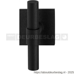 GPF Bouwbeslag ZwartWit GPF8238.61-02R Hipi Deux kruiskruk gatdeel op vierkant rozet 50x50x8 mm rechtswijzend zwart - R21010310 - afbeelding 1