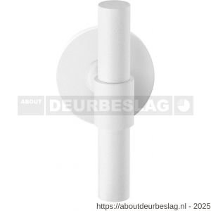 GPF Bouwbeslag ZwartWit GPF8239.62-00L/R Hipi Deux kruiskruk gatdeel op rond rozet 50x8 mm links-rechtswijzend wit - R21014000 - afbeelding 1