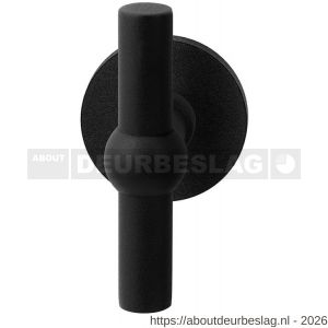 GPF Bouwbeslag ZwartWit GPF8240.61-00 Hipi kruiskruk op rond rozet 50x8 mm zwart - R21009365 - afbeelding 1