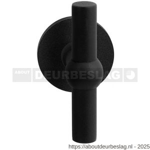 GPF Bouwbeslag ZwartWit GPF8240.61-00L/R Hipi kruiskruk gatdeel op rond rozet 50x8 mm links-rechtswijzend zwart - R21010314 - afbeelding 1