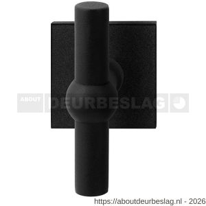GPF Bouwbeslag ZwartWit GPF8240.61-02 Hipi kruiskruk op vierkant rozet 50x50x8 mm zwart - R21009366 - afbeelding 1