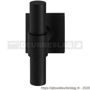 GPF Bouwbeslag ZwartWit GPF8241.61-02R Hipi Deux+ kruiskruk gatdeel op vierkant rozet 50x50x8 mm rechtswijzend zwart - R21010319 - afbeelding 1