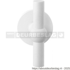 GPF Bouwbeslag ZwartWit GPF8242.62-00L/R Hipi kruiskruk gatdeel op rond rozet 50x8 mm links-rechtswijzend wit - R21014008 - afbeelding 1