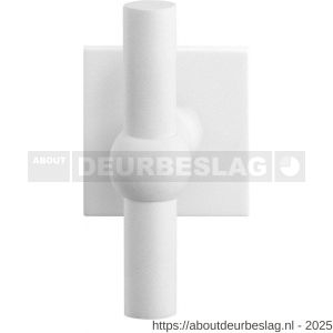 GPF Bouwbeslag ZwartWit GPF8242.62-02 Hipi kruiskruk op vierkant rozet 50x50x8 mm wit - R21014007 - afbeelding 1