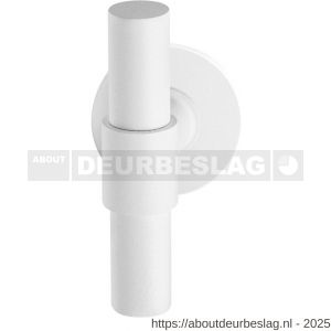 GPF Bouwbeslag ZwartWit GPF8243.62-40 Hipi Deux+ kruisknop gatdeel vast met knopvastzetter op rond rozet 50x8 mm wit - R21014017 - afbeelding 1