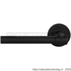 GPF Bouwbeslag ZwartWit GPF8244.61-00L/R Hipi Deux deurkruk gatdeel op rond rozet 50x8 mm links-rechtswijzend zwart - R21010326 - afbeelding 1