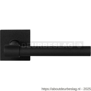 GPF Bouwbeslag ZwartWit GPF8244.61-02R Hipi Deux deurkruk gatdeel op vierkant rozet 50x50x8 mm rechtswijzend zwart - R21010328 - afbeelding 1