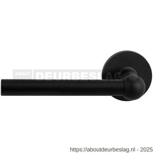 GPF Bouwbeslag ZwartWit GPF8245.61-00L/R Hipi deurkruk gatdeel op rond rozet 50x8 mm links-rechtswijzend zwart - R21010329 - afbeelding 1