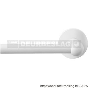 GPF Bouwbeslag ZwartWit GPF8247.62-00L/R Hipi deurkruk gatdeel op rond rozet 50x8 mm links-rechtswijzend wit - R21014025 - afbeelding 1