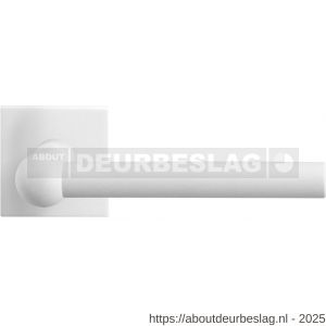 GPF Bouwbeslag ZwartWit GPF8247.62-02R Hipi deurkruk gatdeel op vierkant rozet 50x50x8 mm rechtswijzend wit - R21014027 - afbeelding 1