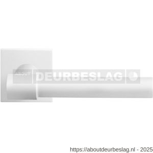 GPF Bouwbeslag ZwartWit GPF8249.62-02R Hipi Deux+ deurkruk gatdeel op vierkant rozet 50x50x8 mm rechtswijzend wit - R21014032 - afbeelding 1