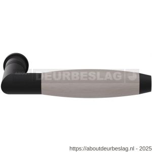 GPF Bouwbeslag ZwartWit GPF8255 Ika deurkruk haaks met trapezium eindknop zwart-eiken whitewash - R21002716 - afbeelding 1