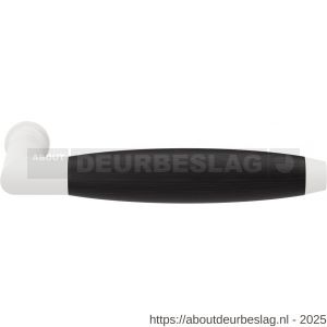 GPF Bouwbeslag ZwartWit GPF8258 XL Ika XL deurkruk haaks met trapezium eindknop wit-ebben - R21005828 - afbeelding 1