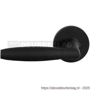 GPF Bouwbeslag ZwartWit GPF8265.61-00L/R Ika deurkruk gatdeel op rond rozet 50x8 mm links-rechtswijzend zwart - R21010346 - afbeelding 1