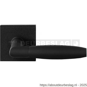 GPF Bouwbeslag ZwartWit GPF8265.61-02R Ika deurkruk gatdeel op vierkant rozet 50x50x8 mm rechtswijzend zwart - R21010348 - afbeelding 1