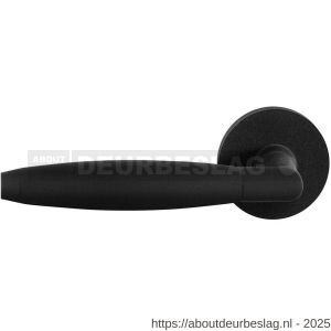 GPF Bouwbeslag ZwartWit GPF8266.61-00L/R Ika XL deurkruk gatdeel op rond rozet 50x8 mm links-rechtswijzend zwart - R21010349 - afbeelding 1