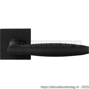 GPF Bouwbeslag ZwartWit GPF8266.61-02R Ika XL deurkruk gatdeel op vierkant rozet 50x50x8 mm rechtswijzend zwart - R21010351 - afbeelding 1
