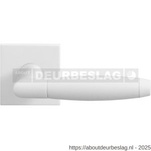 GPF Bouwbeslag ZwartWit GPF8267.62-02R Ika deurkruk gatdeel op vierkant rozet 50x50x8 mm rechtswijzend wit - R21014039 - afbeelding 1