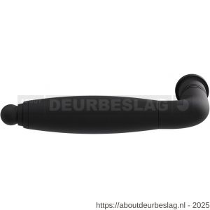 GPF Bouwbeslag ZwartWit GPF8270L/R Ika deurkruk gatdeel gebogen met rond eindknop links-rechtswijzend zwart - R21005843 - afbeelding 1
