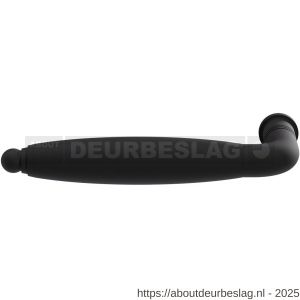GPF Bouwbeslag ZwartWit GPF8271L/R Ika XL deurkruk gatdeel gebogen met rond eindknop links-rechtswijzend zwart - R21005845 - afbeelding 1