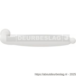 GPF Bouwbeslag ZwartWit GPF8273 XL Ika XL deurkruk gebogen met ronde eindknop wit - R21005848 - afbeelding 1