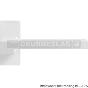 GPF Bouwbeslag ZwartWit GPF8287.62-01R Raa deurkruk gatdeel op rechthoekig rozet 70x32x10 mm rechtswijzend wit - R21014049 - afbeelding 1