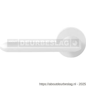 GPF Bouwbeslag ZwartWit GPF8292.62-00L Wini deurkruk gatdeel op rond rozet 50x8 mm linkswijzend wit - R21014052 - afbeelding 1