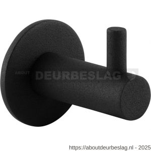 GPF Bouwbeslag ZwartWit GPF8707.61 jashaak op rozet 35x42 mm zwart - R21008421 - afbeelding 1