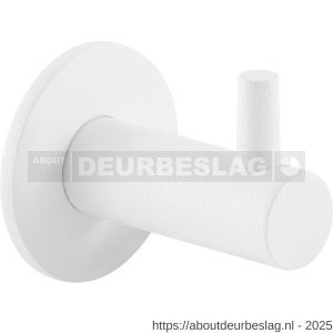 GPF Bouwbeslag ZwartWit GPF8707.62 jashaak op rozet 35x42 mm wit - R21008422 - afbeelding 1