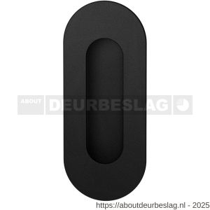 GPF Bouwbeslag ZwartWit GPF8716.61B schuifdeurkom ovaal 120x50 mm zwart - R21004565 - afbeelding 1