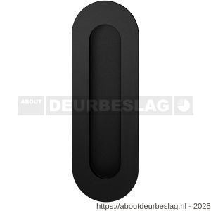 GPF Bouwbeslag ZwartWit GPF8716.61D schuifdeurkom ovaal 180x60 mm zwart - R21007587 - afbeelding 1