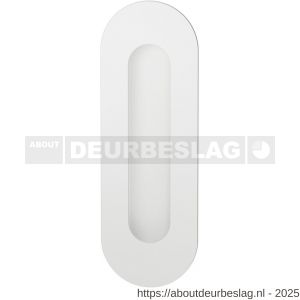 GPF Bouwbeslag ZwartWit GPF8716.62C schuifdeurkom ovaal 150x50 mm wit - R21007602 - afbeelding 1