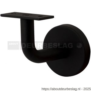GPF Bouwbeslag ZwartWit GPF8780.61 leuninghouder 75 mm hoog 64 mm rozet vlak zadel zwart - R21005232 - afbeelding 1