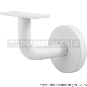GPF Bouwbeslag ZwartWit GPF8780.62 leuninghouder 75 mm hoog 64 mm rozet vlak zadel wit - R21005231 - afbeelding 1