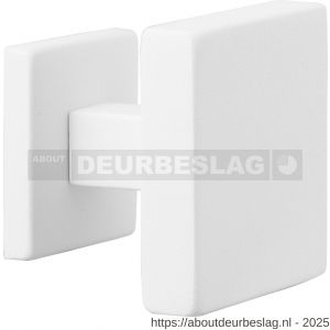 GPF Bouwbeslag ZwartWit GPF8825.62 vierkante voordeurknop 70x70 mm op rozet 53x53x8 mm wit - R21000312 - afbeelding 1