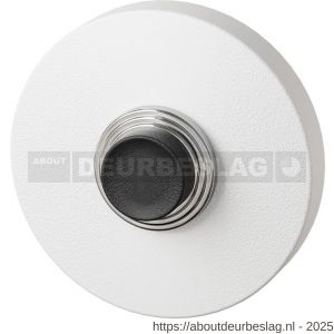 GPF Bouwbeslag ZwartWit GPF8826.49 beldrukker rond 50x8 mm met zwarte button wit - R21000174 - afbeelding 1