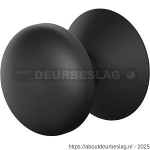 GPF Bouwbeslag ZwartWit GPF8829.61 Paddenstoel voordeurknop 65 mm op rozet 70 mm zwart - R21008856 - afbeelding 1