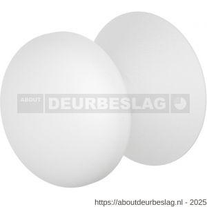 GPF Bouwbeslag ZwartWit GPF8829.62 Paddenstoel voordeurknop 65 mm op rozet 70 mm wit - R21008857 - afbeelding 1
