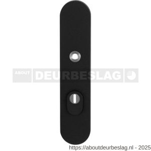 GPF Bouwbeslag ZwartWit GPF8840.61/55 veiligheids buitenschild gatdeel SKG*** 248x52x11 mm afgerond kerntrekbeveiliging PC55 massief zwart - R21006527 - afbeelding 1