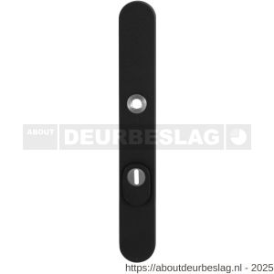 GPF Bouwbeslag ZwartWit GPF8844.61/72 veiligheids buitenschild SKG*** 257x35x11 mm afgerond smal kerntrekbeveiliging PC72 massief zwart - R21006505 - afbeelding 1