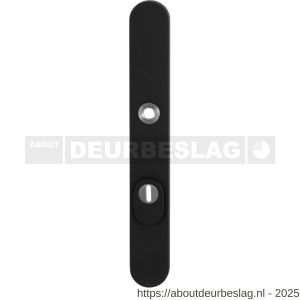 GPF Bouwbeslag ZwartWit GPF8844.61/92 veiligheids buitenschild SKG*** 257x35x11 mm afgerond smal kerntrekbeveiliging PC92 massief zwart - R21006531 - afbeelding 1