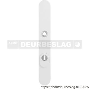 GPF Bouwbeslag ZwartWit GPF8844.62/92 veiligheids buitenschild SKG*** 257x35x11 mm afgerond smal kerntrekbeveiliging PC92 massief wit - R21008595 - afbeelding 1