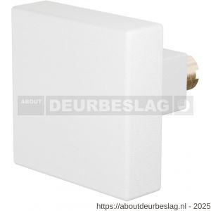 GPF Bouwbeslag ZwartWit GPF8856.62 S5 vierkante deurknop 53x53x16 mm voor veiligheids schilden vast met wisselstift wit - R21008604 - afbeelding 1